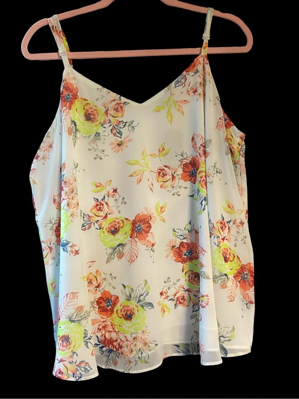 NWT Torrid Sophie Chiffon White and Floral Cami | Size 1X (14/16) - Picture 5 of 9
